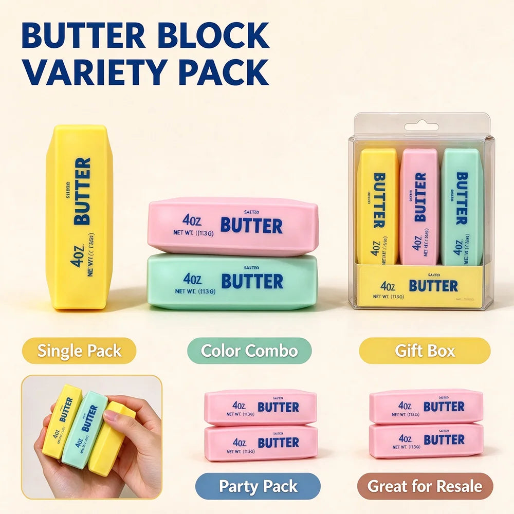Fidget Sensory Crunch Ball Simulation Butter Bar Sound Control Vent Toy Creative Stress Relief Pinch Toy Anxiety Relief Sensory Fidget Toy Novelty Birthday Gift Choice Daily Surprise Goodies Party Favors for Kids Adults