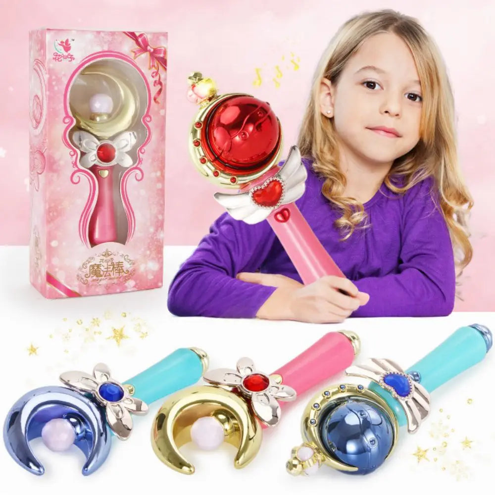 Flower Fairy Glowing Sound Effects Stars Magic Wand Children Magic Fairy Princess Costume Props Dollhouse Party Favor For Girls
