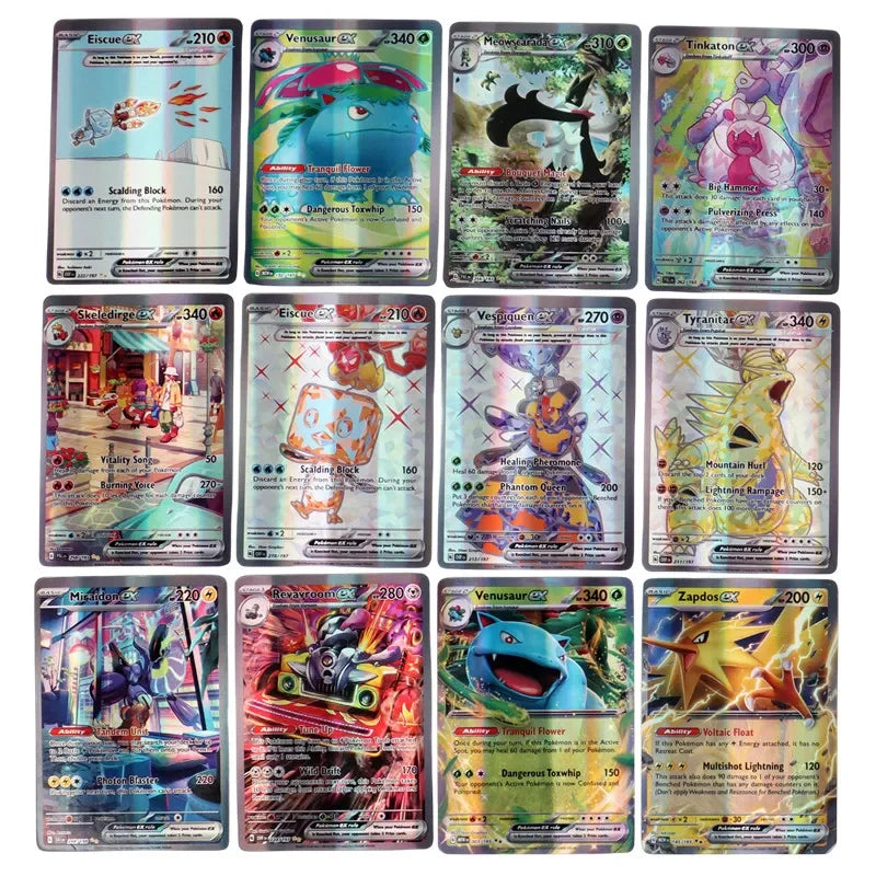 60/100Pcs English Pokemon Cards Shining MEGA GX Vmax TAG EX Vstar V Collection Cards Toys Children Gift