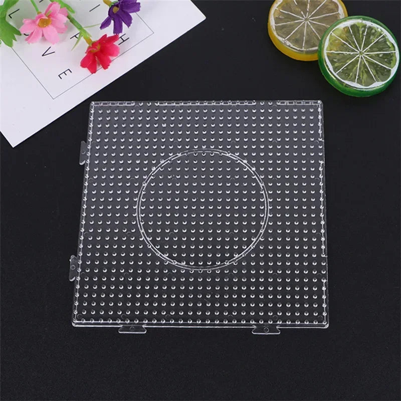 4PCS 2.6mm/5mm Fuse Beads Transparent Big Square Pegboards Ironing Beads Boards DIY Material Template Melting Beads Pegboard