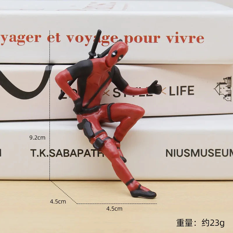 Figura de Acción de Anime Deadpool, Decoración Interior de Coche, Juguete Colgante, Accesorios para Coche, Modelo de Mini Muñec