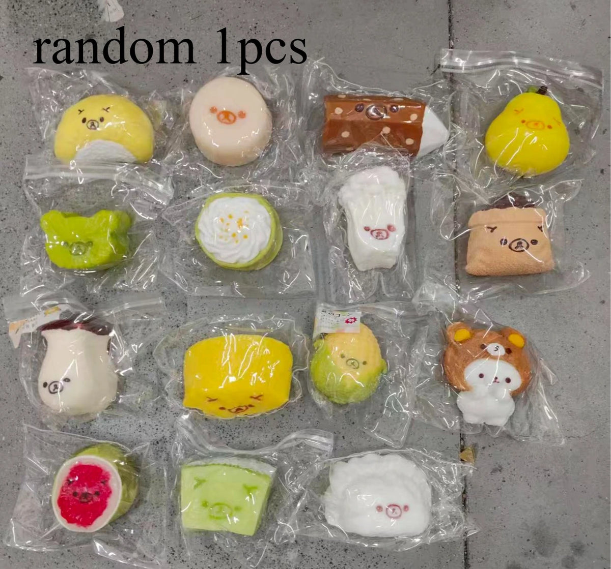 Realistic Dessert Food Rilakkuma Squishy Toy Slow Recovery Cute Cartoon Squeeze Stress Relief Fidget Sensory Decompression Gift