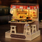 Wooden Miniature Doll House DIY Handmade Assembly Model Building Kit With Dust Cover 3D Puzzle Toys Birthday Gifts Dollhouse