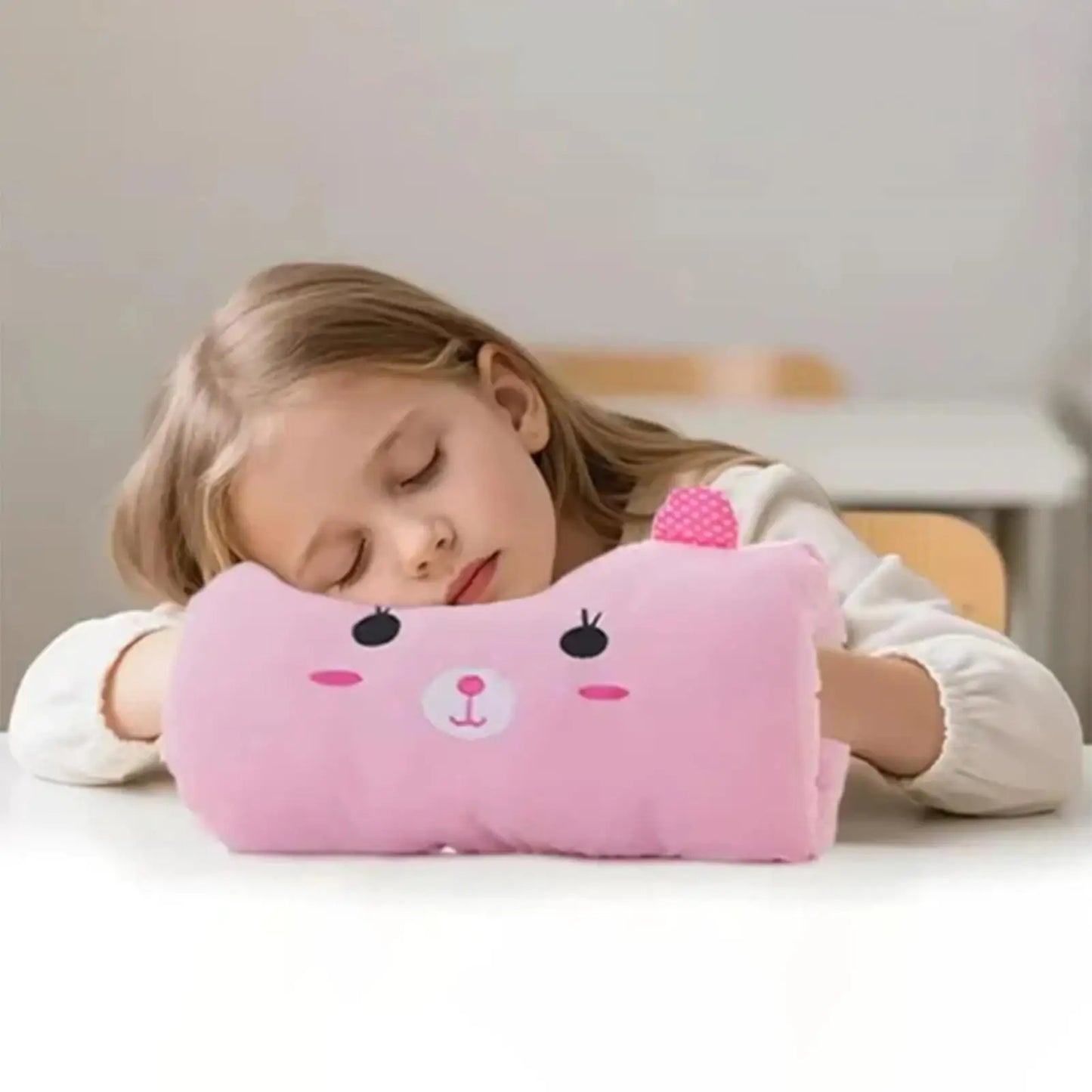 Plush Hand Warmer Plush Bunny Shape Hand Warmer Muff Arm Pillow for Kids Classroom Travel Napping Winter School Home Cold
