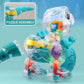 Electric Dinosaur Toy Car for Kids Robot Pet Universal Wheel Bump and Go Swing Toy Transparent Gear with Lights and Music