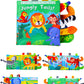New 3D Visual Tail Cloth Book Baby Tear Resistant Biteable Cognitive Tool Interactive Parent-Child Fun Toddlers Enlighten Toys