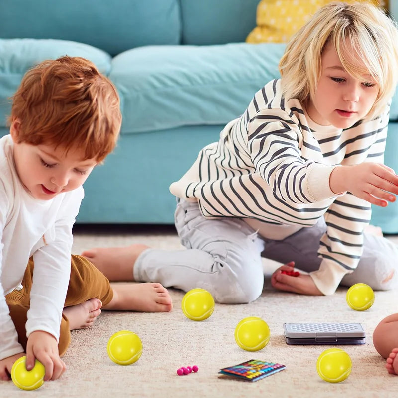 12pcs 6.3cm Foam Ball Soft Foam Sponge Tennis Balls Baseball Balls For Toy Kids Venting And Decompression Elastic Ball Toy