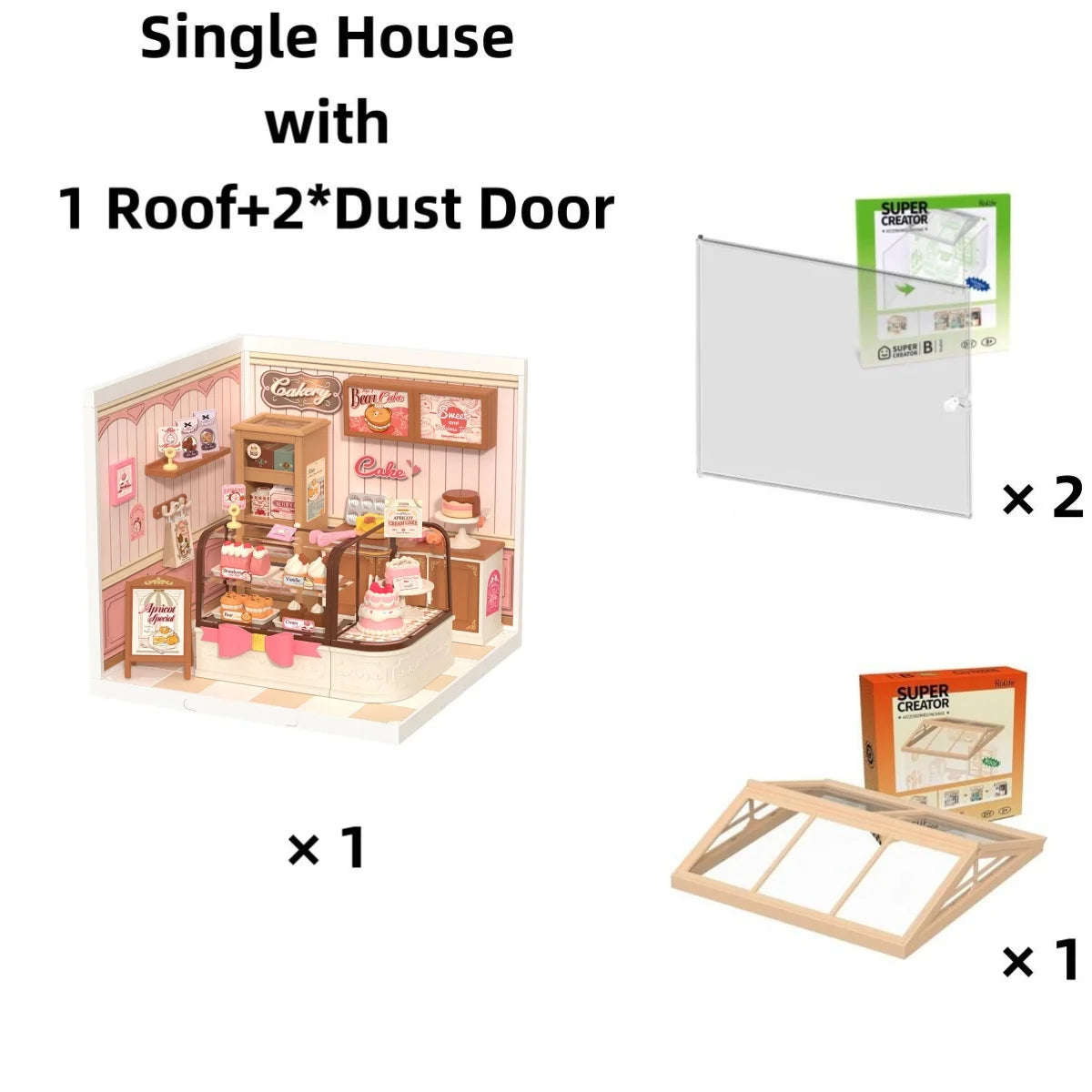 Robotime Rolife Super Creator Series Dollhouse Building Blocks Home Decor Creative Christmas Gift Tasty Cake Shop for Women