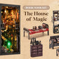 Book Nook Kit Magic House DIY Wooden Puzzle Bookshelf Insert Decor Dollhouse Model Bookend Building Home Decoration Gifts