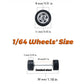 1/64 Wheels with Fixed Black Rubber Tires Six Spoke for Toy Model Diecast Cars Refitting Parts for MINIGT (5 Sets for 5 Cars)