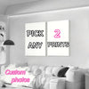 2/3/4/5/6pcs Custom Canvas Printing Personalized Photo Suitable for Family Life Pets Scenery Couple Weddings Home Decor Poster