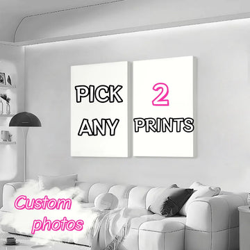 2/3/4/5/6pcs Custom Canvas Printing Personalized Photo Suitable for Family Life Pets Scenery Couple Weddings Home Decor Poster