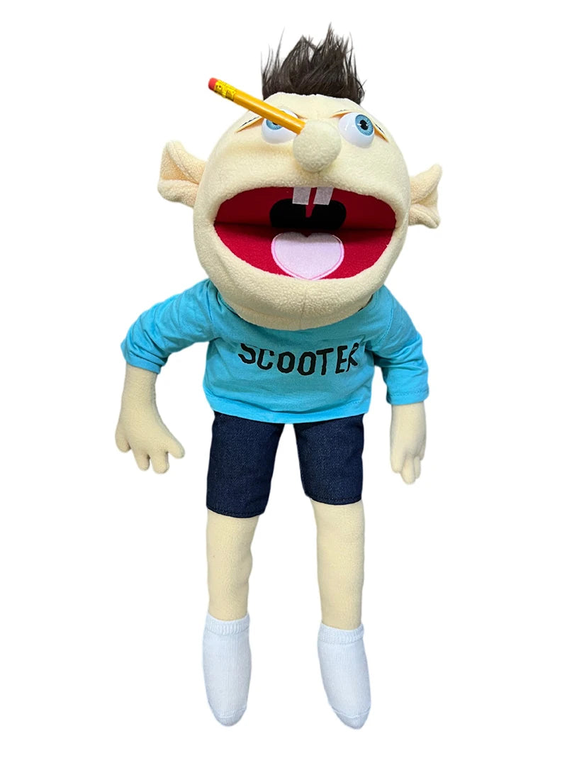 New Jeffy Hand Puppet Children Hand Puppets Talk Show Party Prop Weird Open Mouth Jeffy Boy Hand Puppet Boys Girls