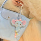 Cute Frando Mouse Plush Keychain with Bowknot Adorable Cartoon Mouse Stuffed Pendant for Bags Keys Perfect Gift for Soft