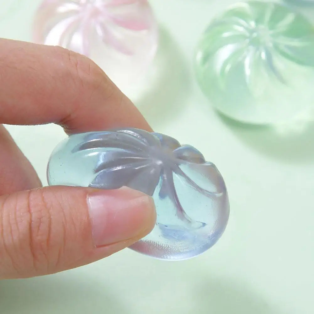 Cute Glitter Crystal Dumpling Squeeze Toy - Soft Squishy Fidget Toy for Anxiety & Stress Relief, Party Favor Gift