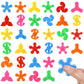10-30pcs Mini Fingertip Gyroscope Spinners Children's Party Color Spinning Toys Spinning Gyroscopes Party Stress Relief Gifts