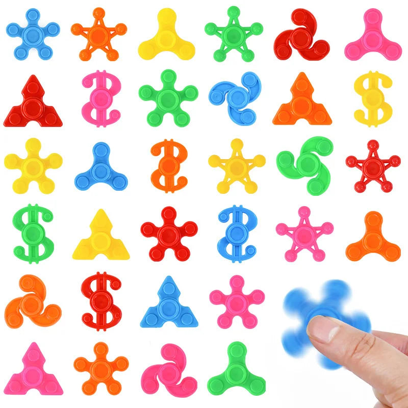 10-30pcs Mini Fingertip Gyroscope Spinners Children's Party Color Spinning Toys Spinning Gyroscopes Party Stress Relief Gifts