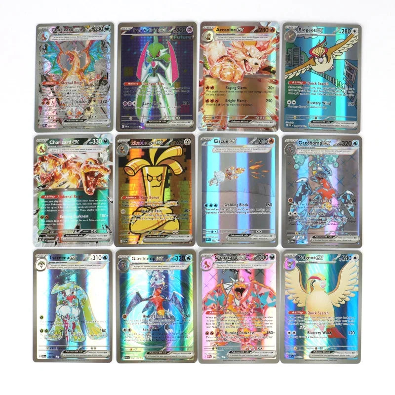 60/100Pcs English Pokemon Cards Shining MEGA GX Vmax TAG EX Vstar V Collection Cards Toys Children Gift