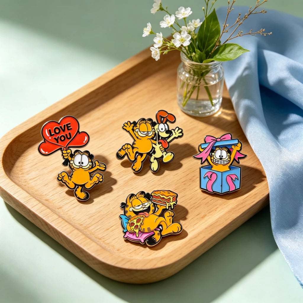 4 Pieces of Random Shipping New Cute Kitten Series Brooch Creative Personality Animation Peripheral Cartoon Cat Set Badge