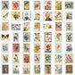 50pcs Retro Stamp Art Stickers For Laptop Luggage Skateboard Phone Sticker Kids Toys Vintage Aesthetic Cartoon Decals
