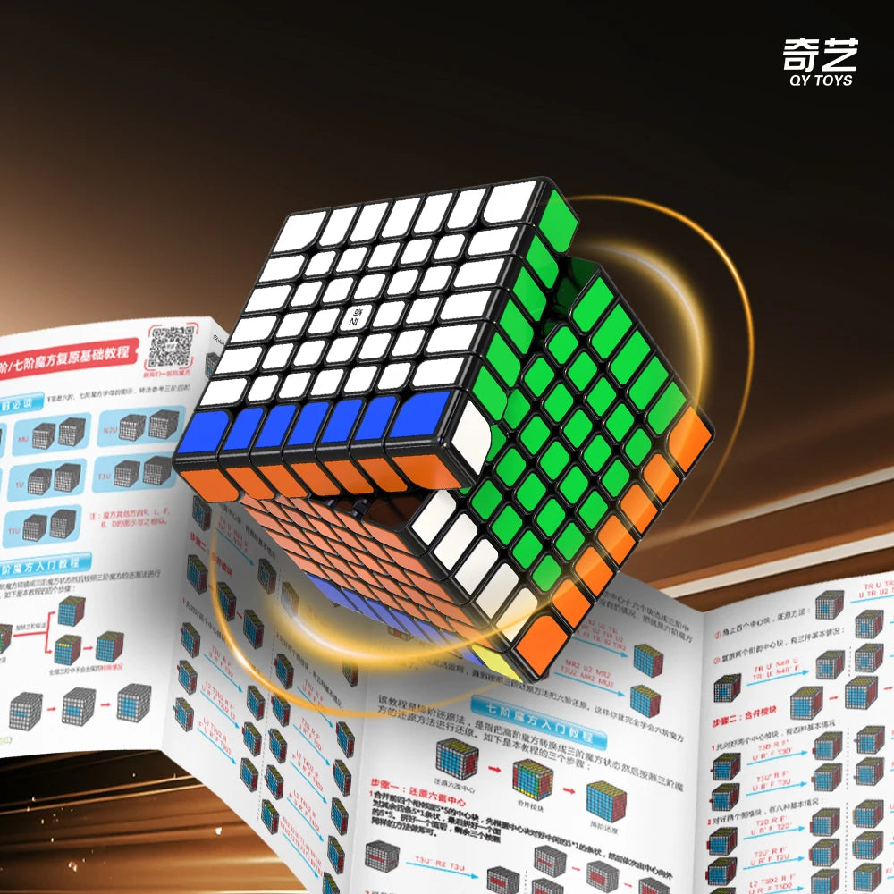 Qiyi 7x7 Magnetic Magic Cube Stickerless Professional Fidget Toys Qiyi Warrior 7x7 Cubo Magico Puzzle
