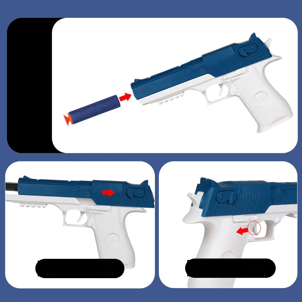 Children Toy Guns Plastic Pistol Manual Handgun Toy Foam Dart Blaster Shooting Model Launcher For Boys Girls Outdoor Games