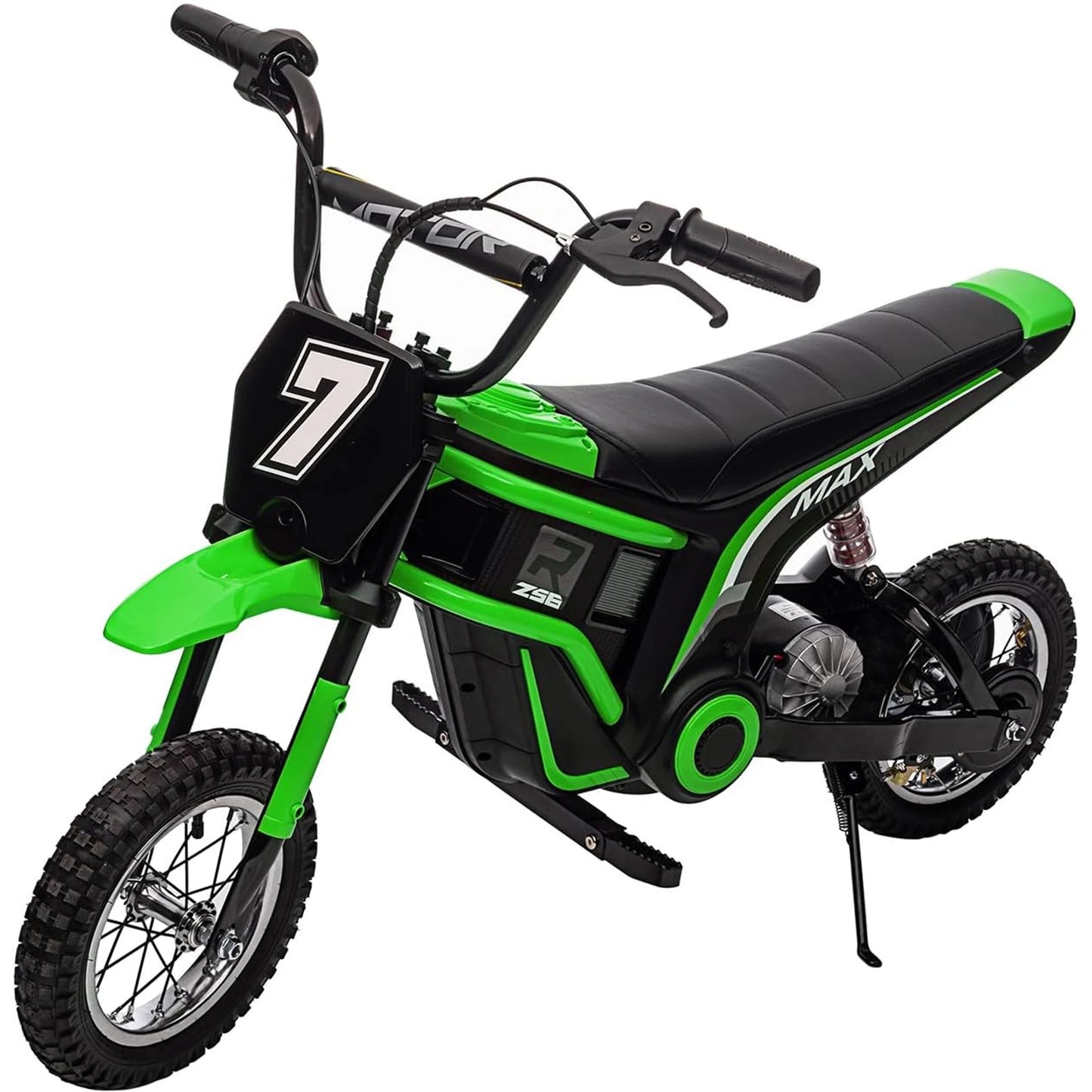 24V 350W Kids Electric Dirt Bike All Terrain Ride On Motorcycle, 3 Speeds To 14.5 MPH, 12in Tires, Suspension, 135lb Load Gift