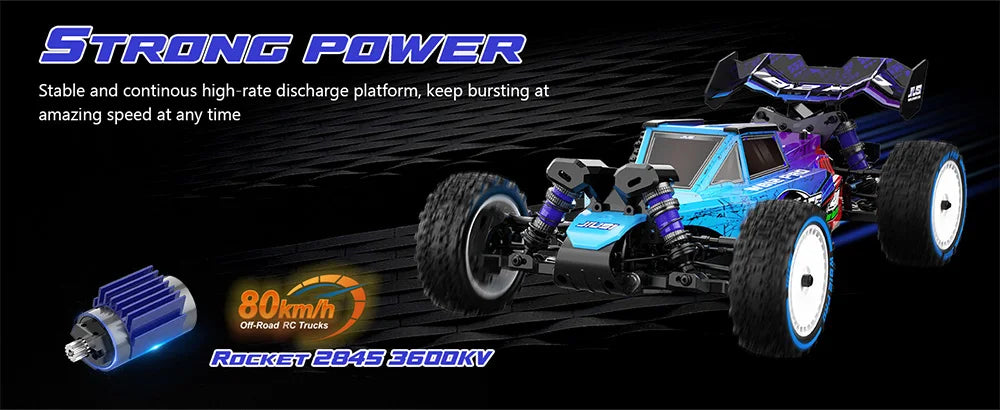 JIUSI WB12 PRO 1/12 Racing Car 80km/h Brushless 4WD RC Car High Speed 2.4G Remote Control Car Competitive Off-road Boys RC Toy