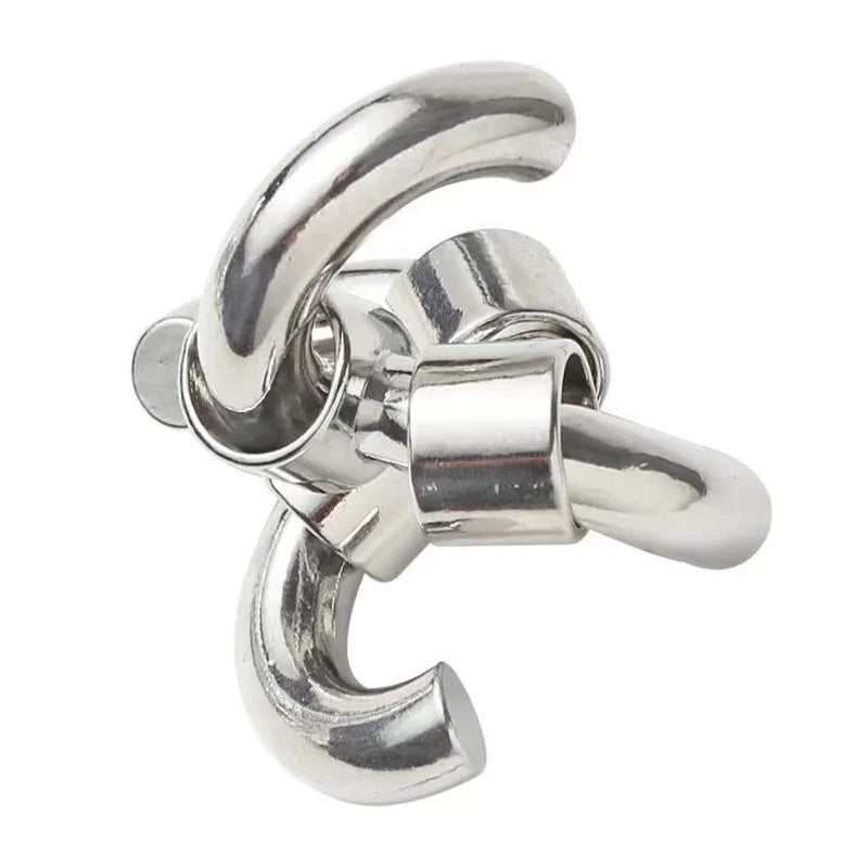 Difficult Metal Brain Teaser Puzzles Steel IQ Games For Kids Adults Disentanglement Logic Test Mind Challenge Intellectual Toys