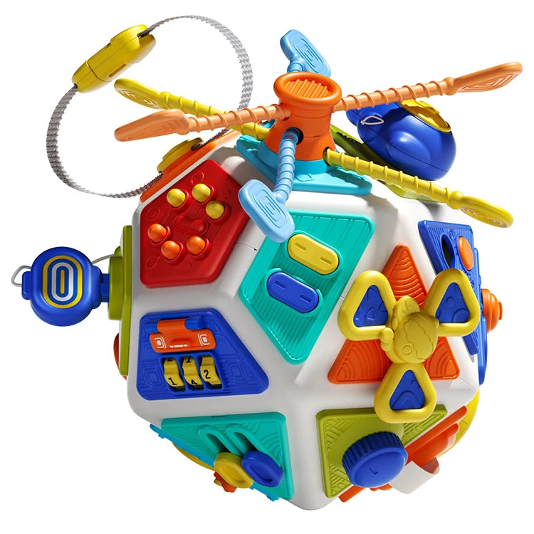 22-in-1 Toddler Busy Board Activity Cube Toys Fine Motor Skill Early Educational Montessori Sensory Travel Toys Boy Girl Gifts