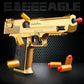 WHContinuous Fire Toy Gun Desert Eagle Mechanical Pistol Shell Ejection Decompression Toy Empty Hanging Soft Bullet Toy Gun Gift
