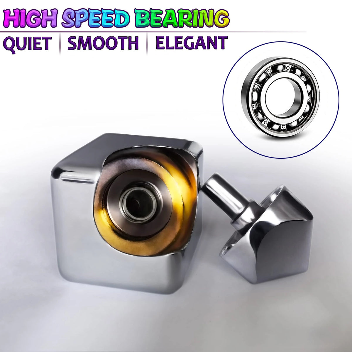 Metal Cube Rotating Fingertip Gyroscope Fidget Anti Stress Toys Adult Office Home Travel Portable Spinner Toys Christmas Gifts