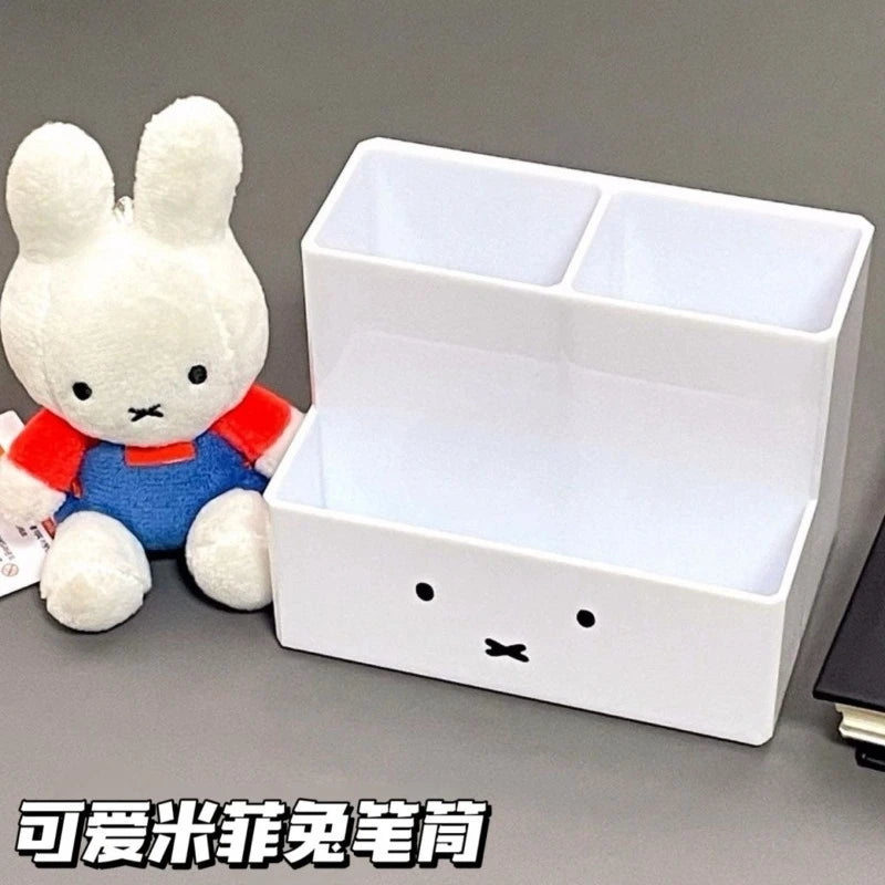 Simple Miffy Rabbit Sweet and Cute Creative Cartoon Pattern Plastic Pen Holder Desktop Fashionable Miscellaneous Storage Box