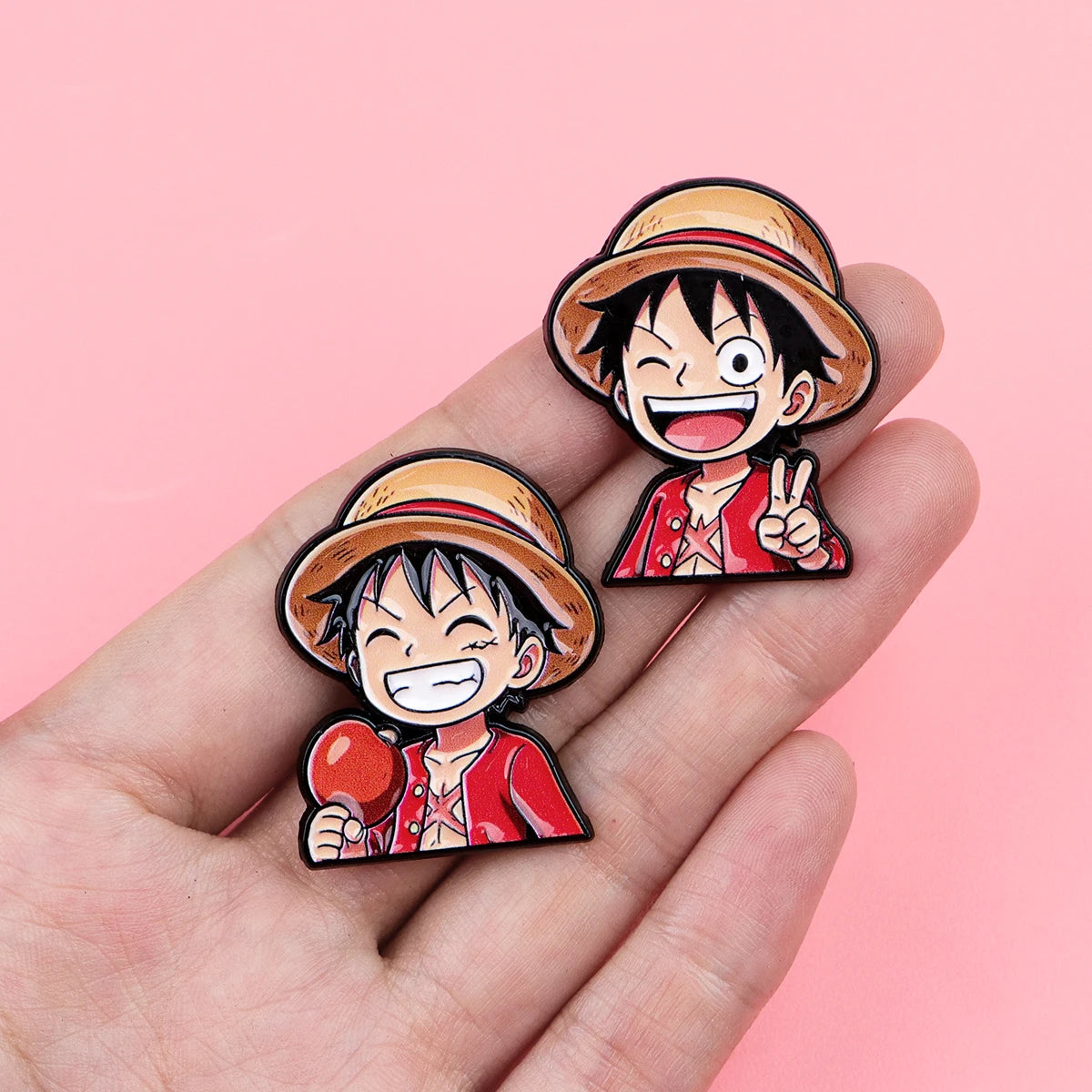 4pcs Anime Pirate Enamel Pins Set Cute Brooches for Backpacks Hat Lapel Pins Badges for Fans Gifts Toy Cosplay Accessories