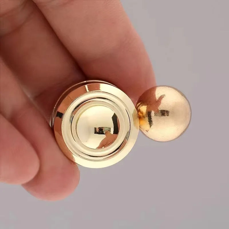 Adult Desktop Stress Relief Metal Fidget Toy Decompression Hypnosis Rotary Gyro Fingertip Toy Kinetic Round Spinner Kids Gift