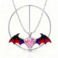 Game Genshin Impact Durin Cosplay Necklace Dragon Wings Unisex Heart Clavicle Chain Couple Props