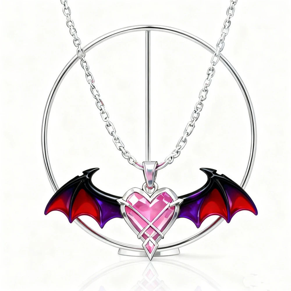 Game Genshin Impact Durin Cosplay Necklace Dragon Wings Unisex Heart Clavicle Chain Couple Props