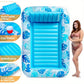 Joyfy 70" x 46" Adult Inflatable Tanning Pool Lounger Float 4 in 1 Suntan Tub Raft Floatie for Kids Water Summer Party Gift
