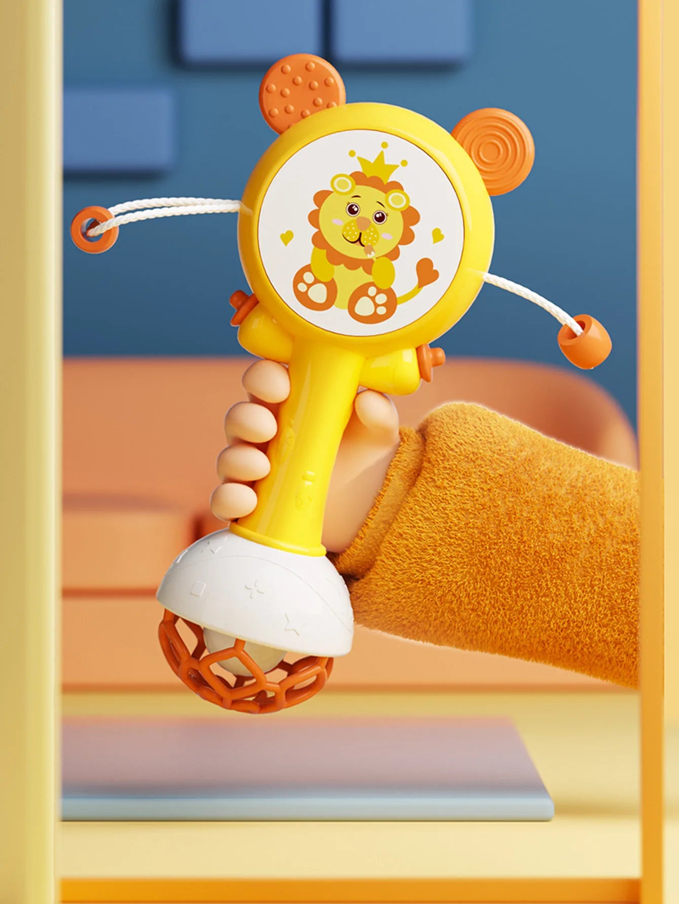 Baby Rattle Toys Teether Hand Bells Mobile Infant Stop Weep Tear Rattles Early Educational Toy for Newborn Gifts 0-18M