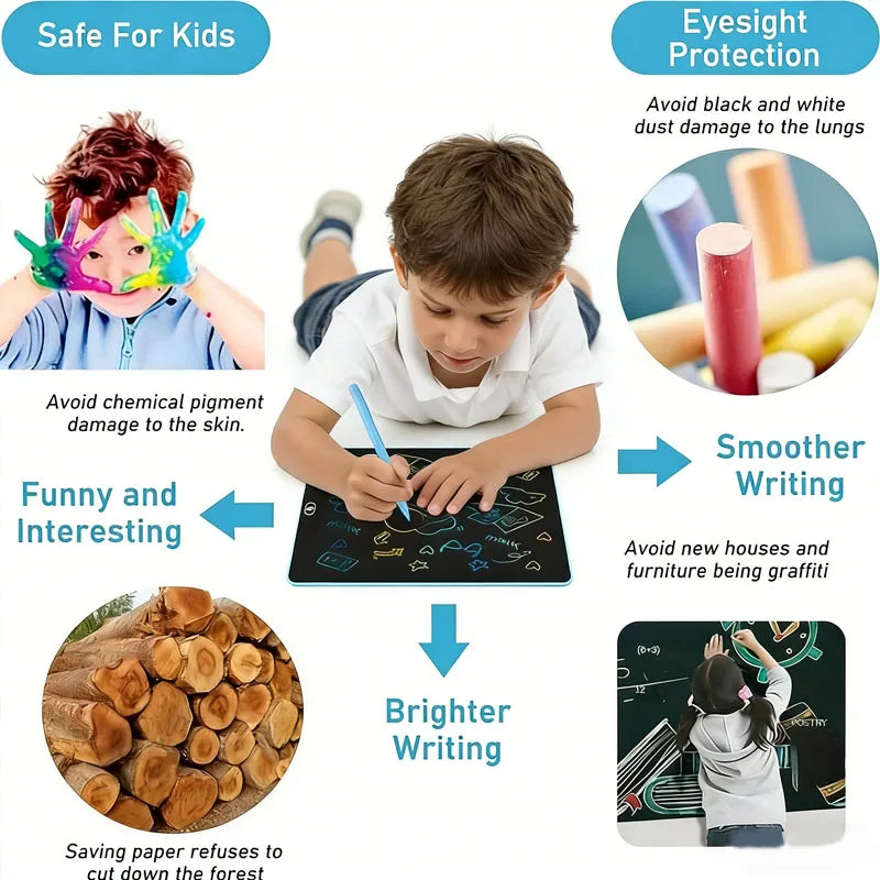 16-inch LCD Writing Tablet Large Electronic Drawing Board Doodle Handwriting Board One-Key Clear Screen Perfect Educational Toy