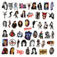 50Pcs Michael Jackson Graffiti Stickers Water Bottle Laptop Phone Bicycle Luggage Case Skateboard Children Adult Sticker