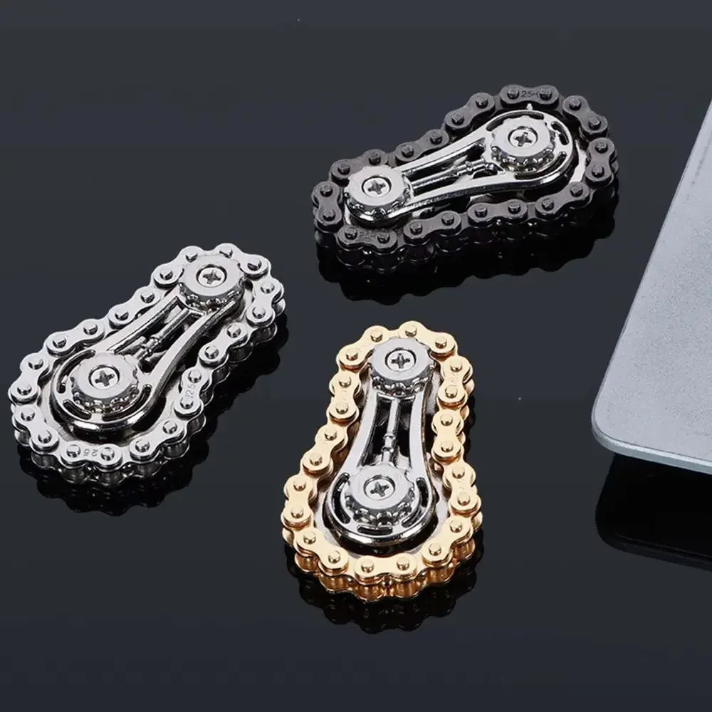 Chain Tooth Mechanical Flywheel Fidget Spinner Antistress Anxiety Metal Bike Chains Spinner EDC Toys for Children Adult Hand Toy