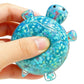 Glitter Turtle Squeeze Toy Anti Stress Sensory Fidgets Toy Stress Relieving Squeeze Ball Eye-Catching Design Squeeze Fidget Toy
