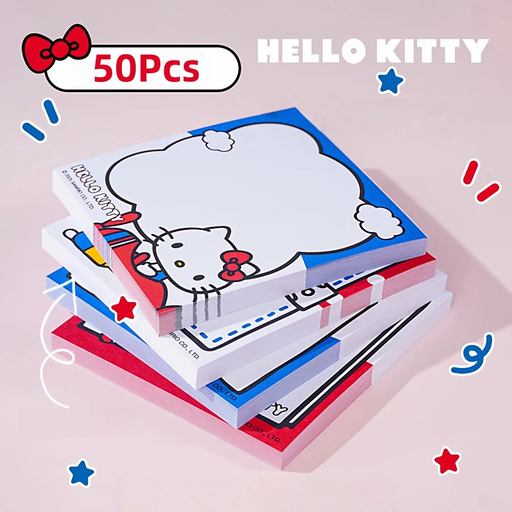 Genuine Sanrio Anime Hello Kitty Cartoon Memo Pad KT Cat Memo Pad Handbook Notepad Women Birthday Gifts