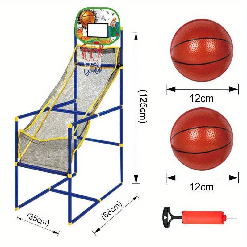 Arcade Basketball Game Set Indoor Outdoor Dual Play, Easy Setup with Pump & Balls, Kids Holiday Birthday Gift