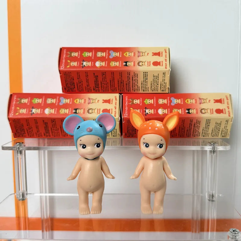 Mini Angel Blind Box Toy – Animal Standing Series (Vol. 2): Cute Figurines for Desktop Decoration – Birthday or Christmas Gift