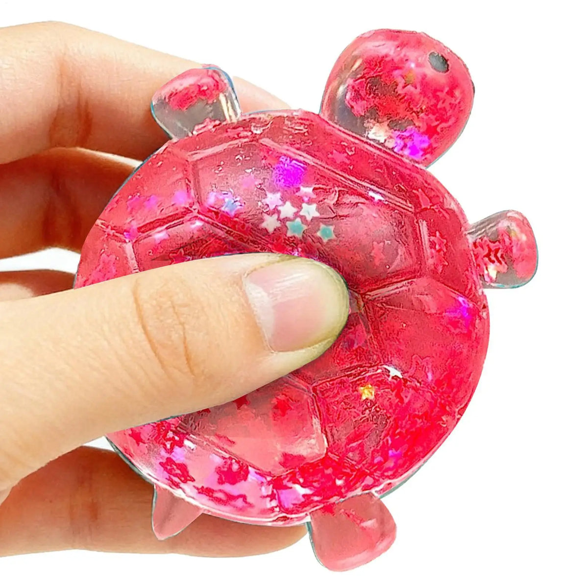 Glitter Turtle Squeeze Toy Anti Stress Sensory Fidgets Toy Stress Relieving Squeeze Ball Eye-Catching Design Squeeze Fidget Toy