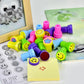10pcs Assorted Stamps for Self-ink Stamps Toy Stamps Smiley Face Seal Scrapbooking DIY Painting Photo Album Decoration