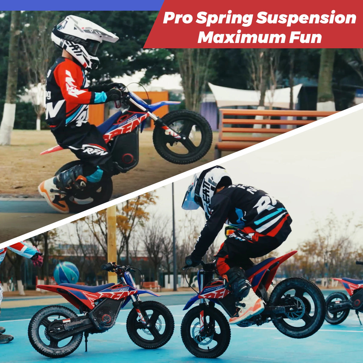 RFN Warrior Kids Electric Dirt Bike | Kids Electric Off-Road Motorcycle | Speed Ride | Multi-Speed, Outdoor Ride for Age 3-8