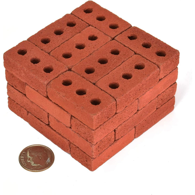 50-150pcs 1:16 Real Mini Bricks Model, Miniature Figurine Landscaping Accessories, DIY Fake Bricks Toy For Fairy Garden Building